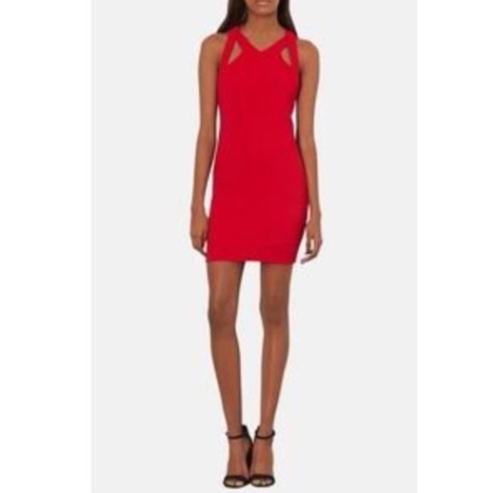 ✨ Topshop Red Bodycon Cutout Dress